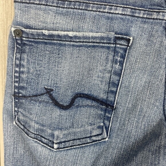 SEVEN FOR ALL MANKIND 7FAMK Roxanne Skinny Medium Wash Denim Jeans Womens Sz 24 - Picture 7 of 9